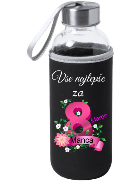 Steklenica vse najlepše roza