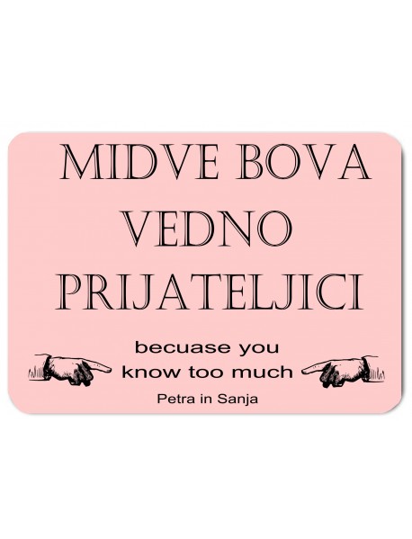 Kvadratna podloga za miško prijateljstvo