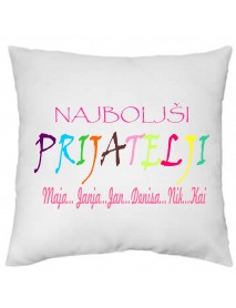 Blazinica z napisom prijatelji po imenu Blazinica z napisom prijatelji po imenu