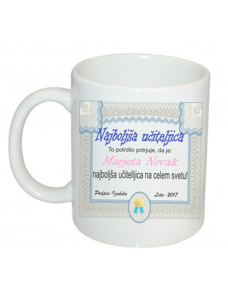 Skodelica najboljša učiteljica