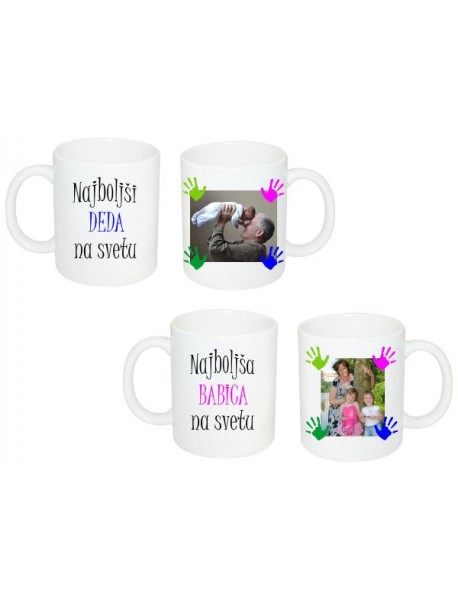 Komplet skodelic najboljša dedek babica