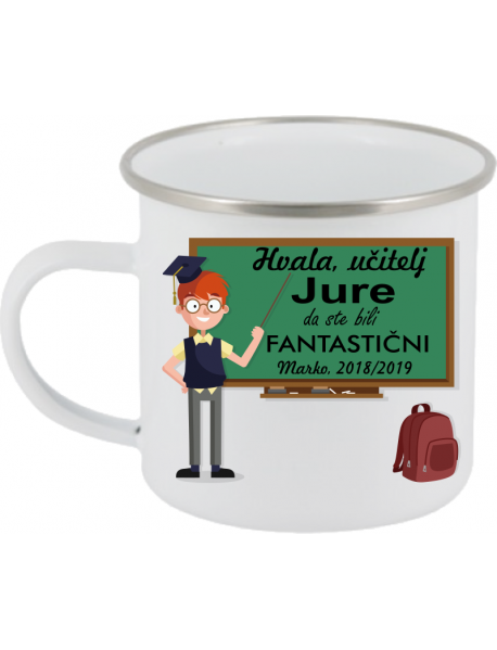 Skodelica emajlirana učitelj hvala