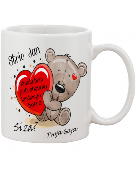 Skodelica medvedek botra / boter