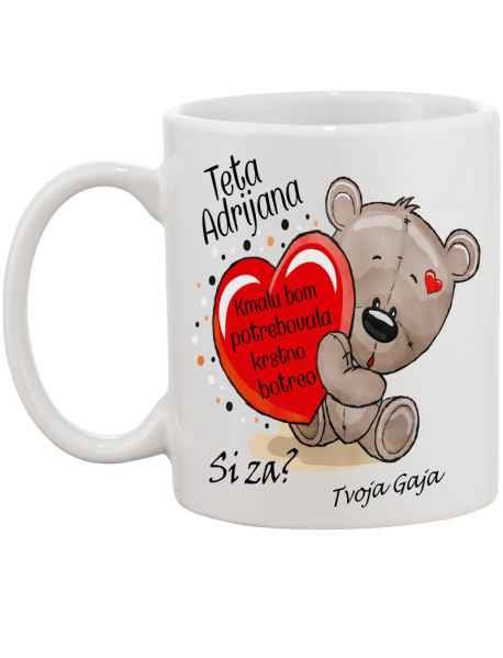 Skodelica medvedek botra / boter