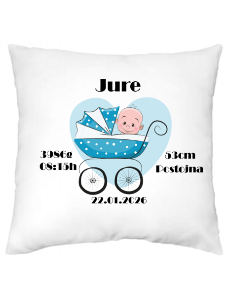 Blazinica srce rojstvo  - decek