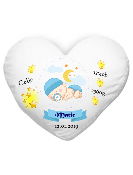 Blazinica srce rojstvo  - fant