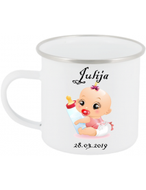 Skodelica emajlirana baby deklica