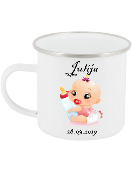 Skodelica emajlirana baby deklica