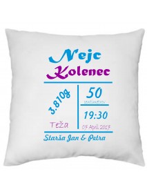 Blazinica z napisom starši - za fantka