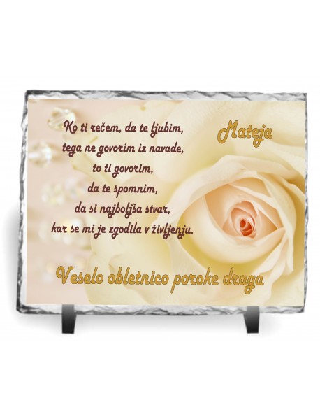 Foto kamen obletnica vrtnica