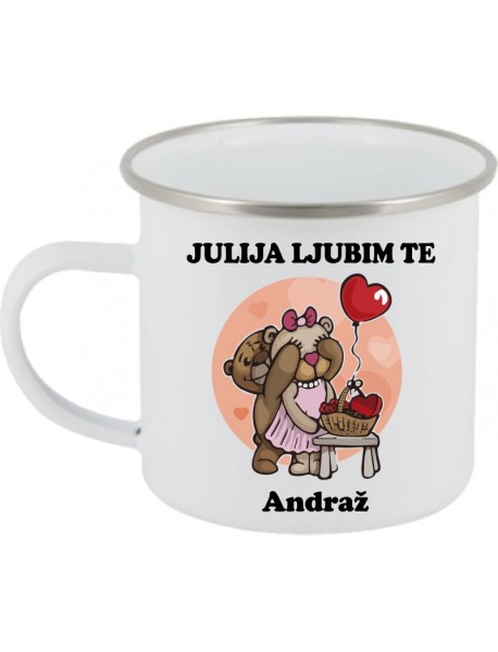 Skodelica emajlirana medvedka
