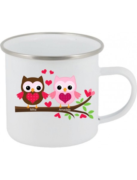 Skodelica emajlirana sovi