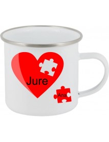 Skodelica emajlirana koscek srca